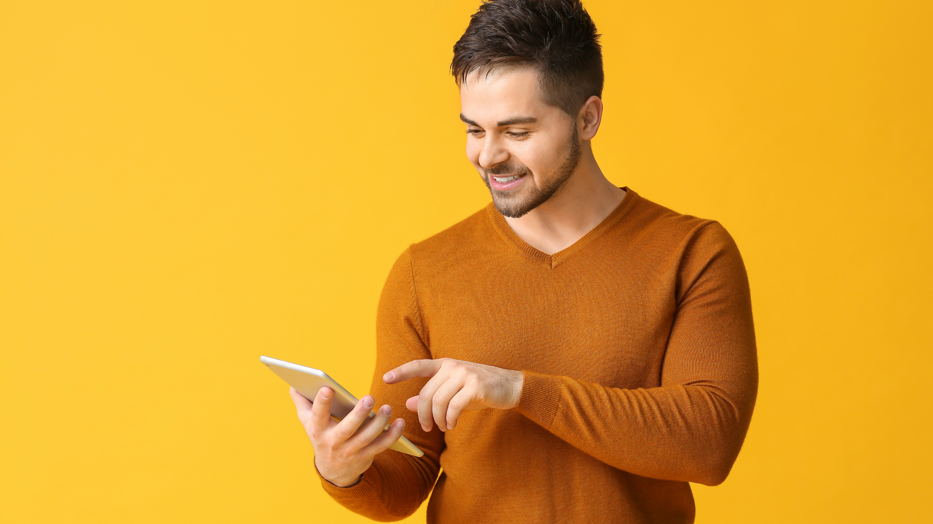 man tablet