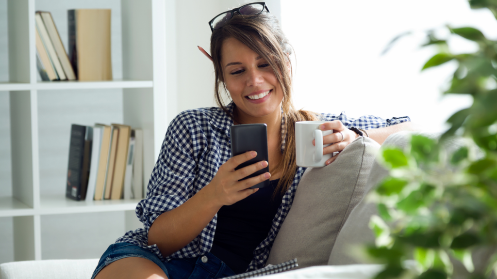 woman phone