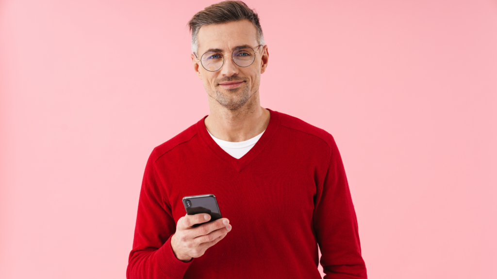 man phone